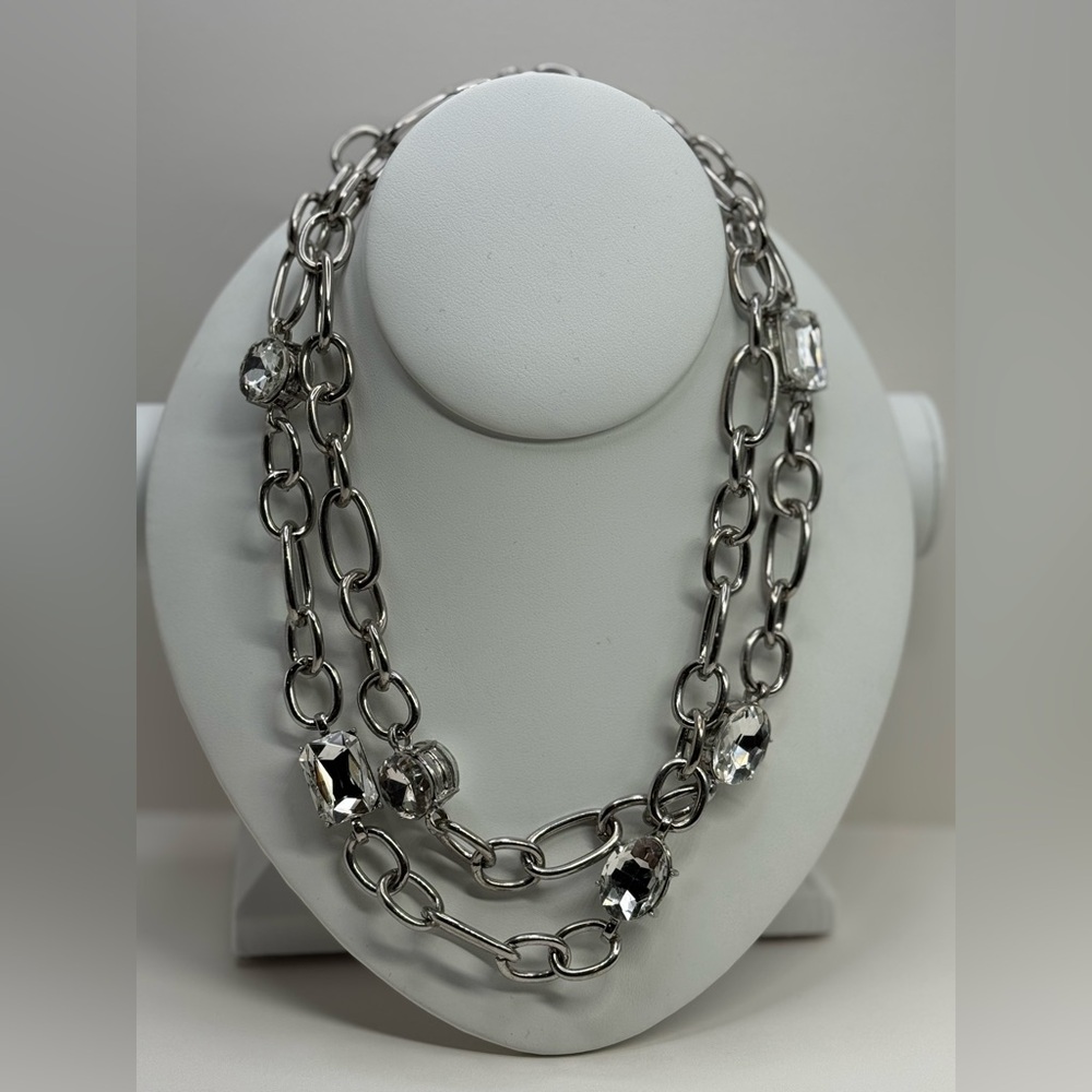 Worthington chunky rhinestone Chain Necklace